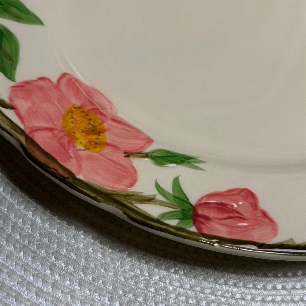 Franciscan Desert Rose Soup Pasta Bowl Scalloped Hand Decorated USA Lot of 4